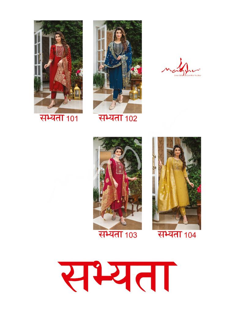 Sabyata Dno 04 Viscose Silk With Heavy Embroidery Work Stylish Designer Party Wear Fancy Kurti