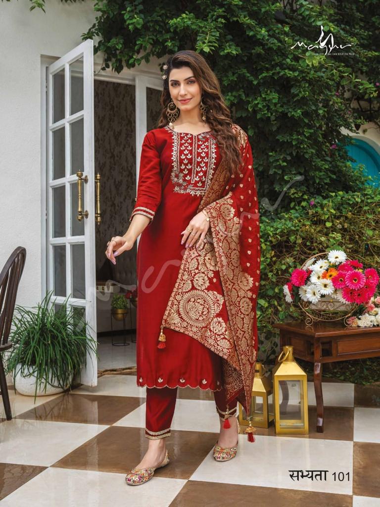 Sabyata Dno 04 Viscose Silk With Heavy Embroidery Work Stylish Designer Party Wear Fancy Kurti