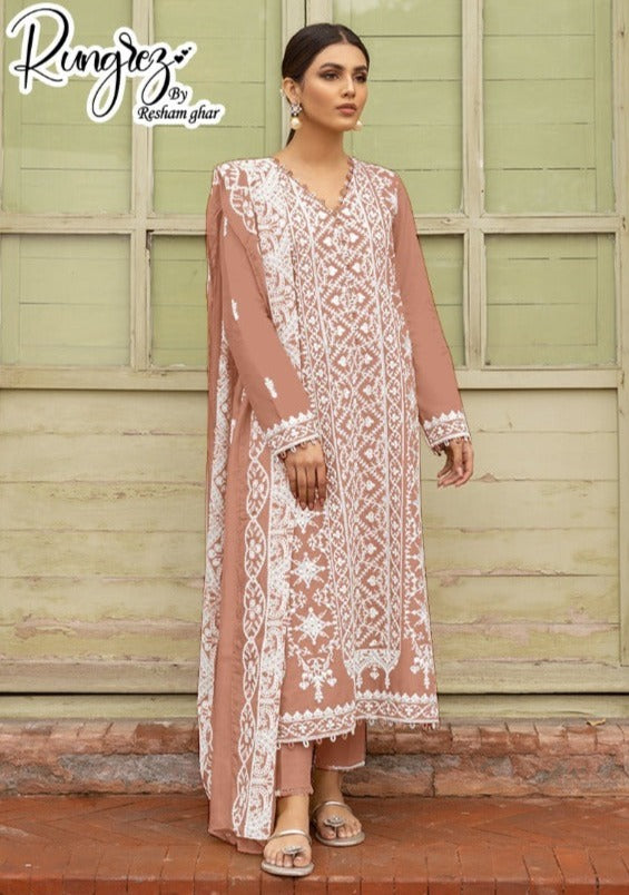 Rungrez Dno R 3 E Georgette With Heavy Embroidery Work Stylish Designer Party Wear Salwar Kameez