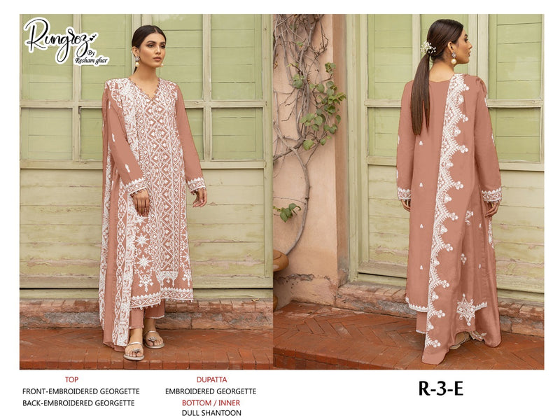 Rungrez Dno R 3 E Georgette With Heavy Embroidery Work Stylish Designer Party Wear Salwar Kameez