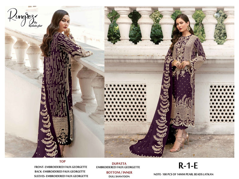 Rungrez Dno R 1 E Georgette With Heavy Embroidery Work Stylish Designer Wedding Look  Wear Salwar Kameez