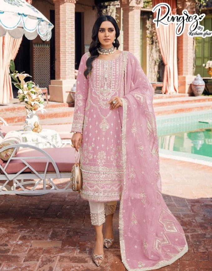 Rungrez Dno R 5 B Georgette With Heavy Embroidery Work Stylish Designer Party Wear Salwar Kameez