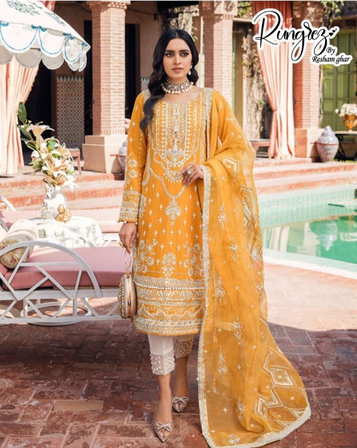 Rungrez Dno R 5 A Georgette With Heavy Embroidery Work Stylish Designer Party Wear Salwar Kamee