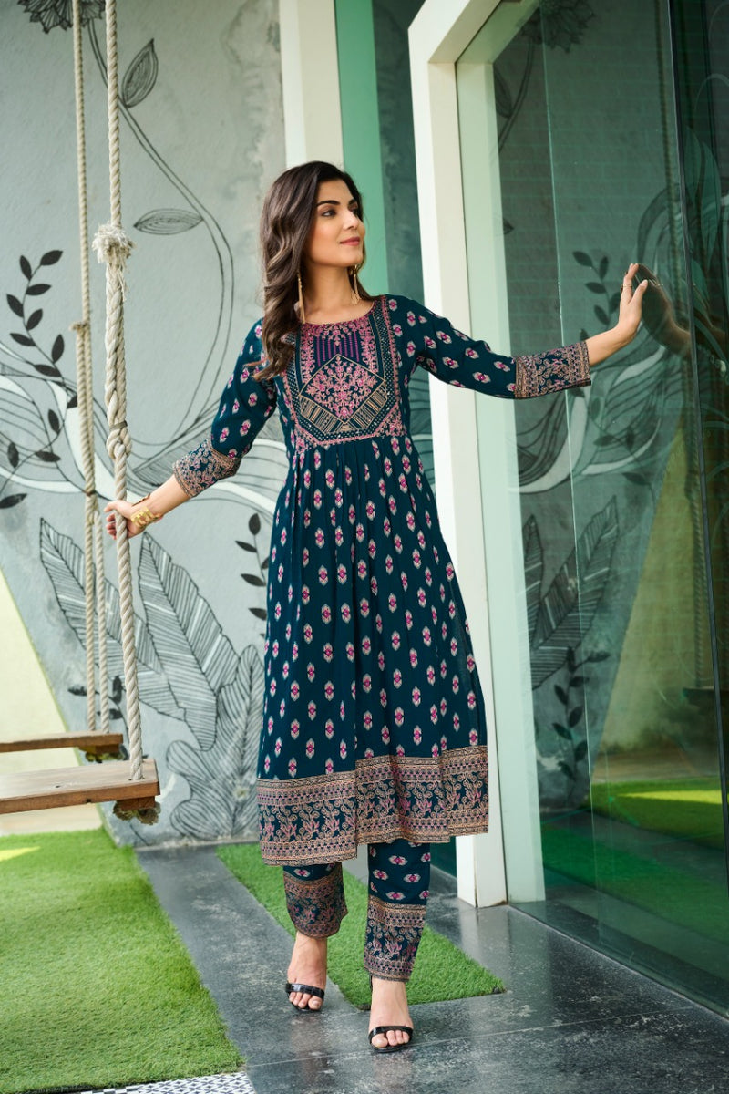 Rangjyot Saarvi Vol-1 Rayon With Foil Printed Work Stylish Designer Attractive Look Fancy Kurti