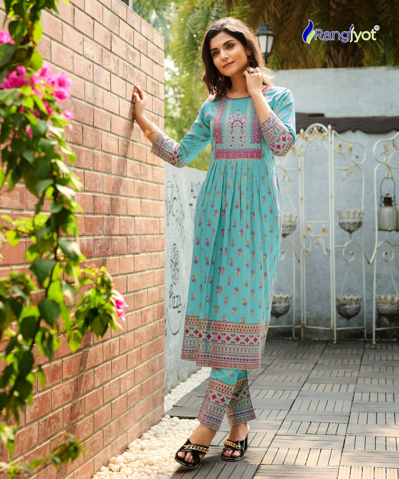 Rangjyot Saarvi Vol-1 Rayon With Foil Printed Work Stylish Designer Attractive Look Fancy Kurti