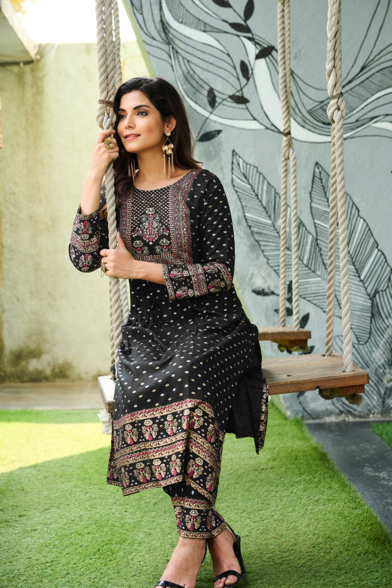 Rangjyot Saarvi Vol-1 Rayon With Foil Printed Work Stylish Designer Attractive Look Fancy Kurti