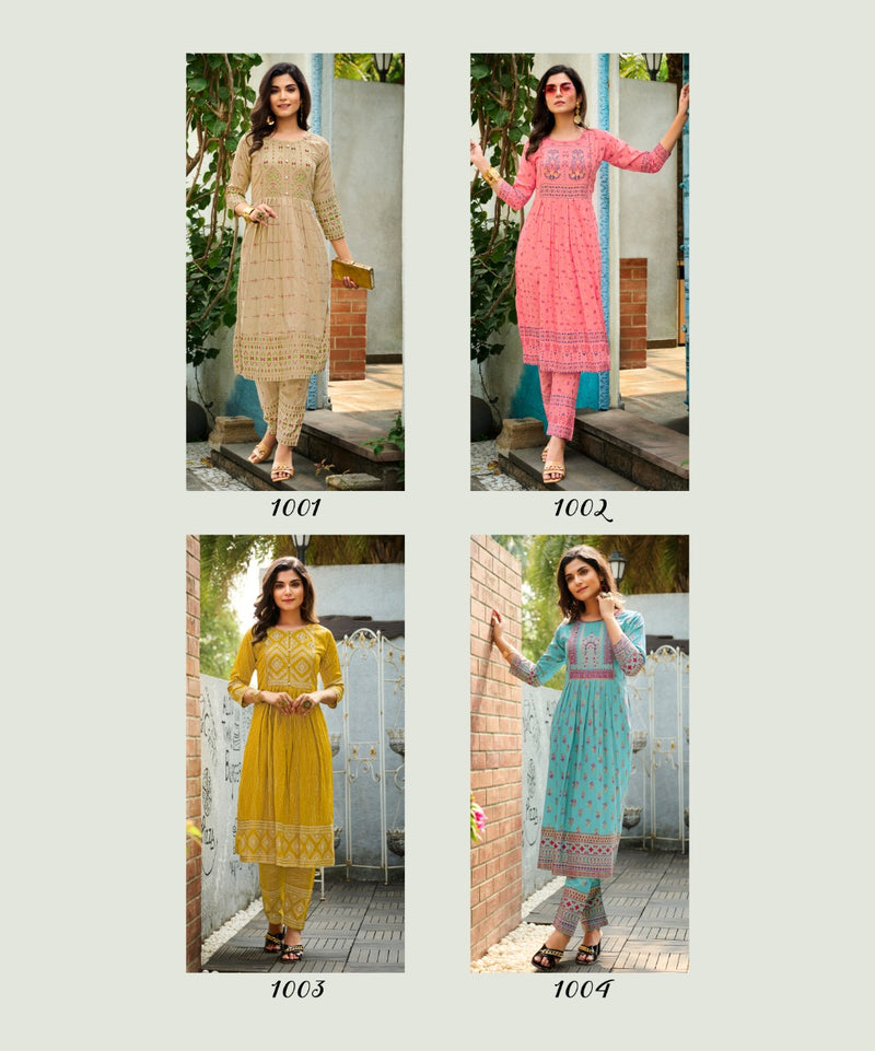 Rangjyot Saarvi Vol-1 Rayon With Foil Printed Work Stylish Designer Attractive Look Fancy Kurti