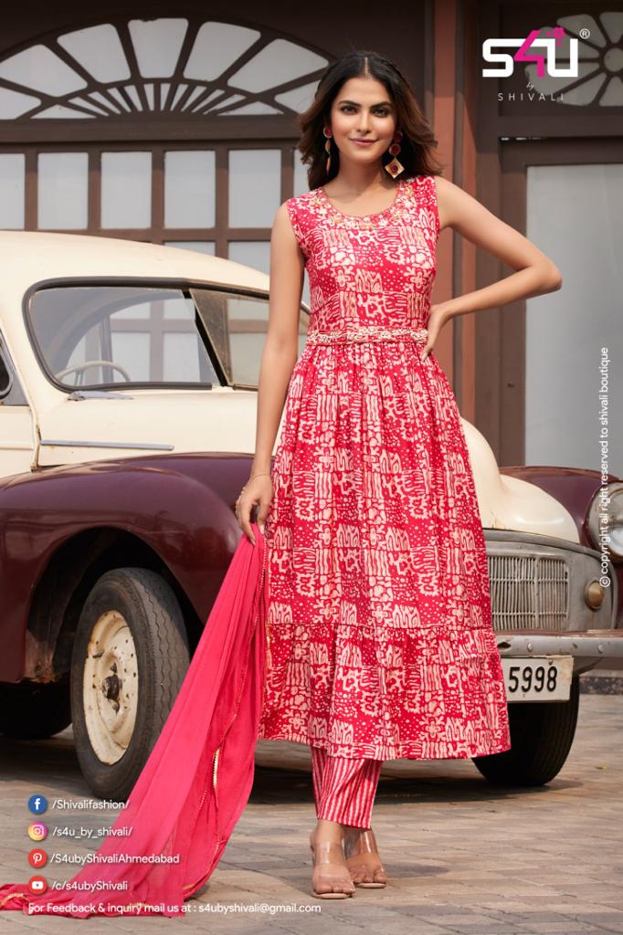 S4u Shivali Shyra Modal Silk With Beautiful Work Stylish Designer Party Wear Attractive Look Fancy Kurti