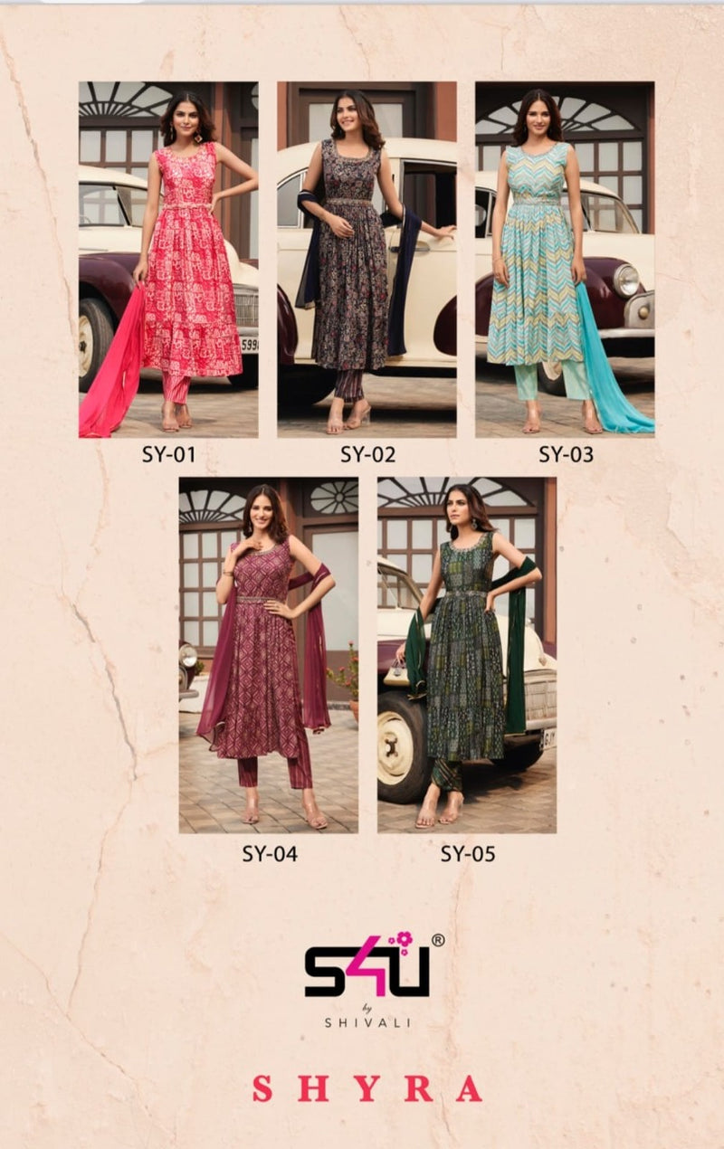 S4u Shivali Shyra Modal Silk With Beautiful Work Stylish Designer Party Wear Attractive Look Fancy Kurti