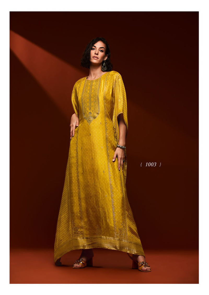 Varsha  Aalisha Kaftan Silk With Beautiful Work Stylish Designer Party Wear Fancy Salwar Suit