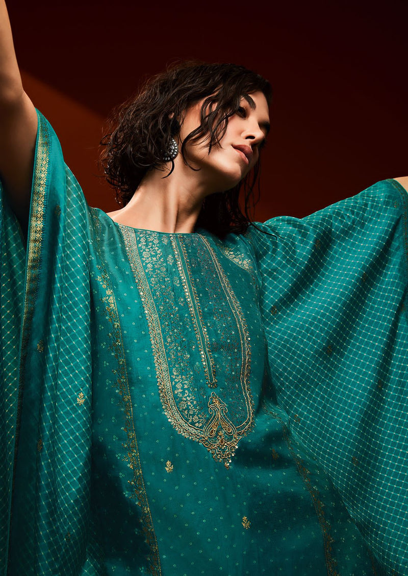 Varsha  Aalisha Kaftan Silk With Beautiful Work Stylish Designer Party Wear Fancy Salwar Suit