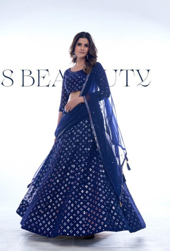 Arya Designer Mahira Vol 01 35001 Georgette With Heavy Beautiful Work Stylish Designer Wedding Look Lehenga