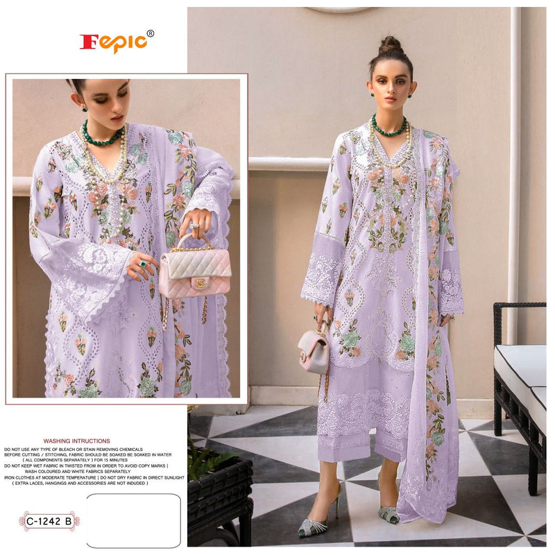 Fepic Rosemeen C 1242 Georgette With Heavy Embroidery Work Stylish Designer Festive Wear Salwar Kameez