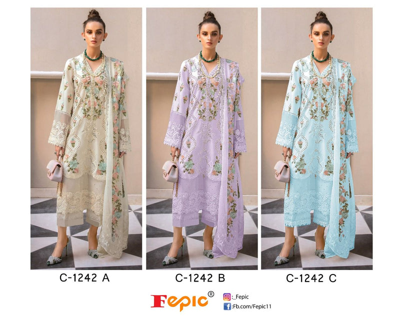 Fepic Rosemeen C 1242 Georgette With Heavy Embroidery Work Stylish Designer Festive Wear Salwar Kameez