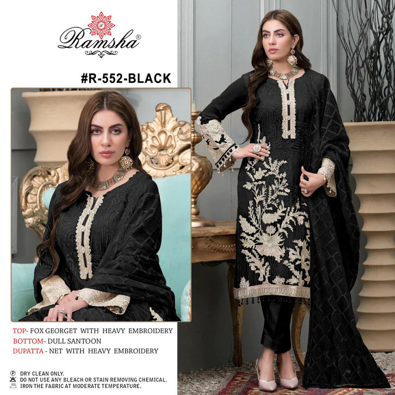 Ramsha Dno S 552 Georgette With Heavy Beautiful Work Stylish Designer Party Wear Salwar Kameez