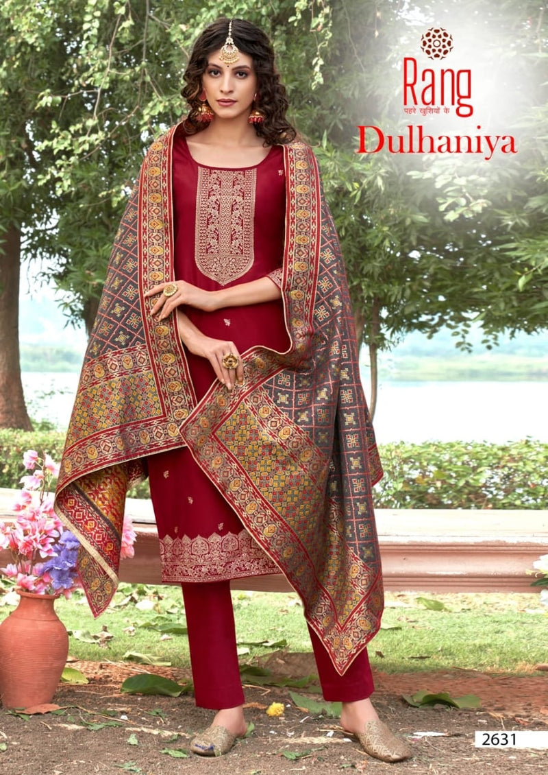 Rang Dulhaniya Viscose With Embroidery Work Stylish Designer Party Wear Salwar Kameez