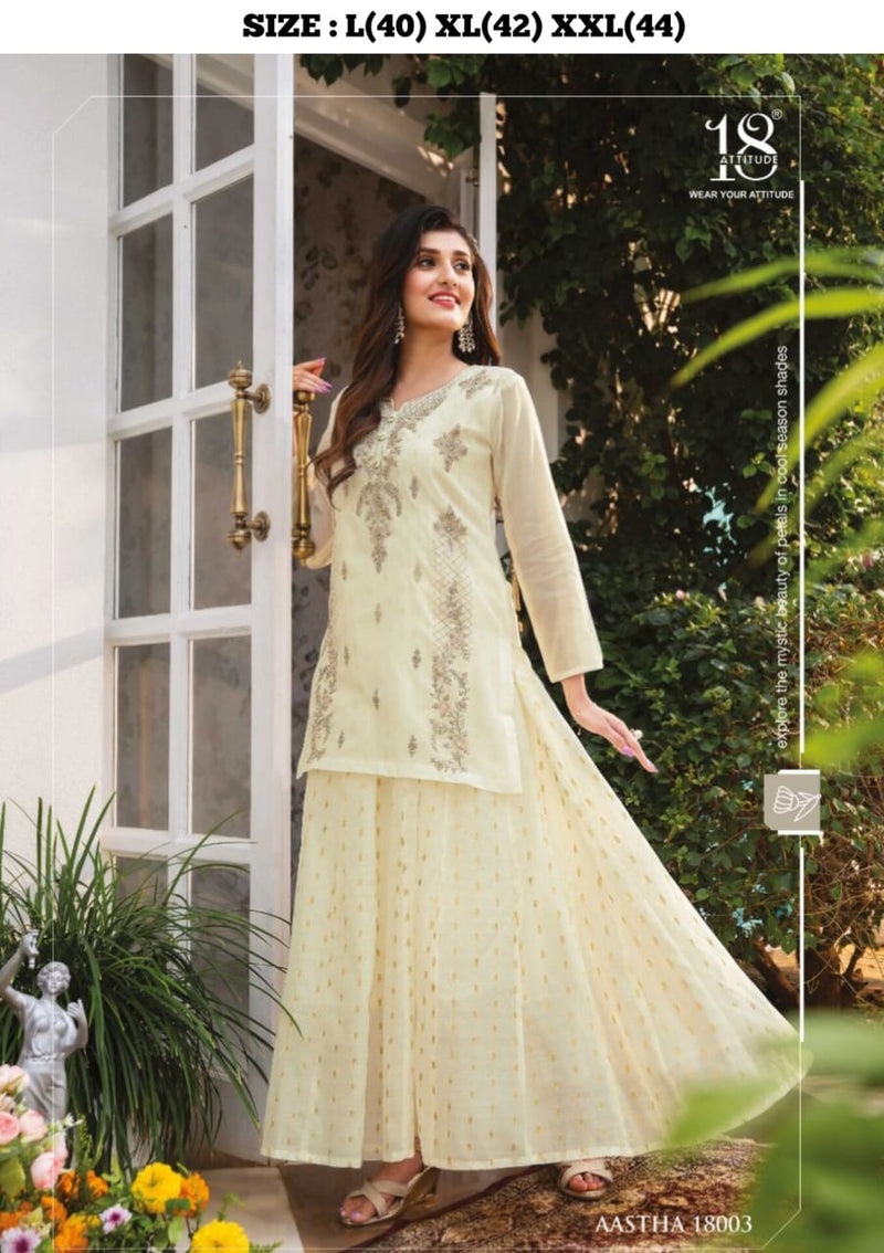 18 Attitude Aastha Vol 18 Viscose With Beautiful Work Stylish Designer Attractive Look Fancy Kurti