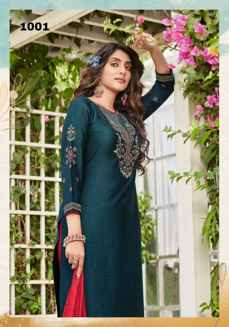 Ladies Flavour Copper Stone Vol 11 Viscose With Beautiful Work Stylish Designer Party Wear Fancy Kurti