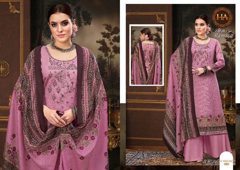 Harshit Fashion Ramiza Pure Cotton With Heavy Embroidery Work Stylish Designer Festive Wear Salwar Kameez