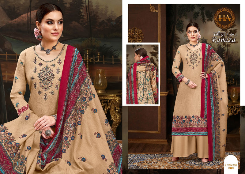 Harshit Fashion Ramiza Pure Cotton With Heavy Embroidery Work Stylish Designer Festive Wear Salwar Kameez
