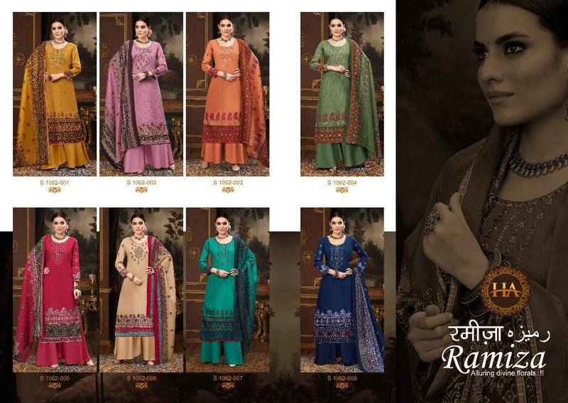 Harshit Fashion Ramiza Pure Cotton With Heavy Embroidery Work Stylish Designer Festive Wear Salwar Kameez