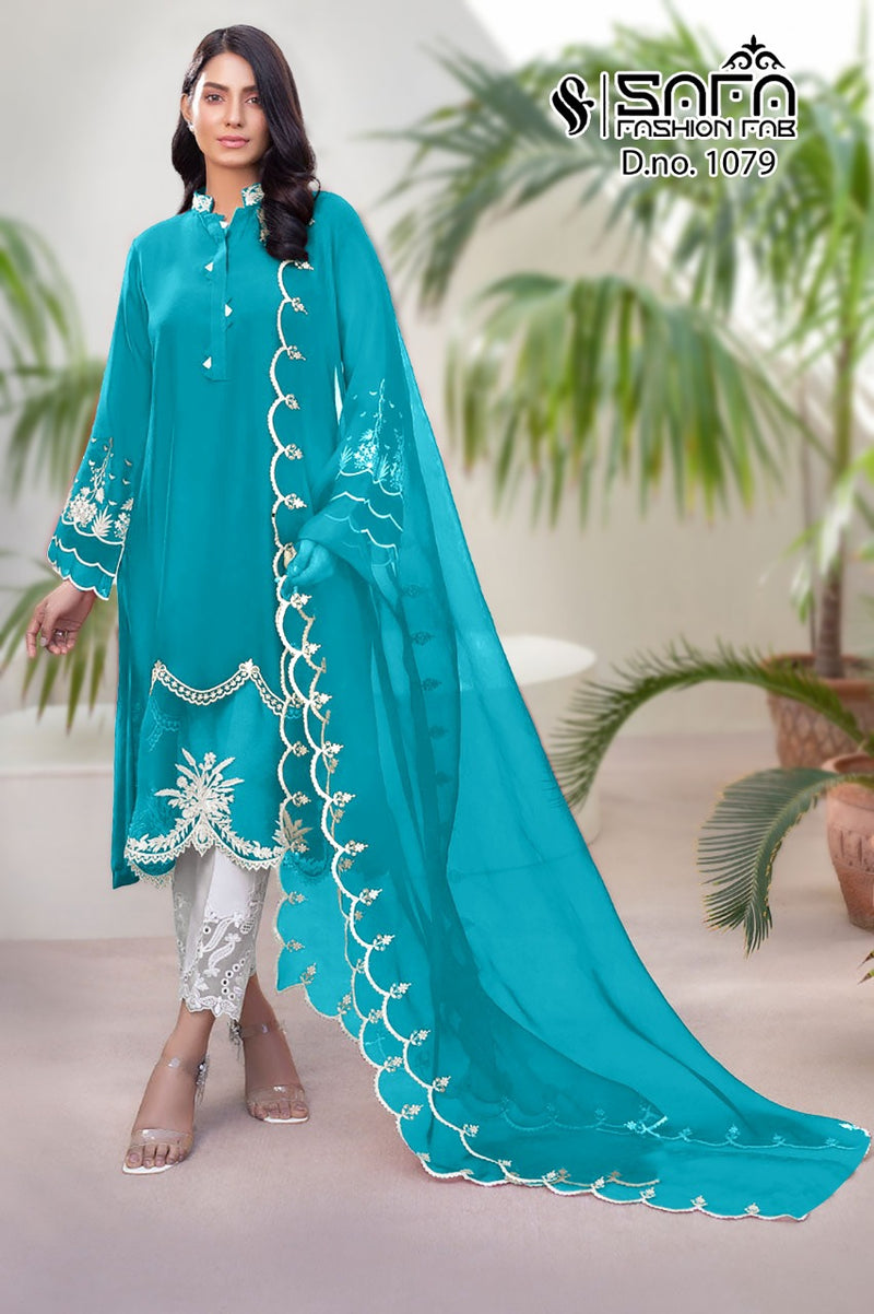Safa Fashion Dno 1079 Georgette With Heavy Embroidery Work Stylish Designer Festive Wear fancy Kurti