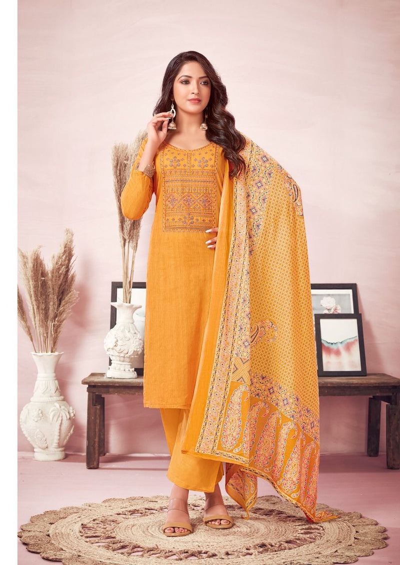 Yashika Rewaa Pure Cotton With Beautiful Work Stylish Designer Festive Wear Salwar Kameez