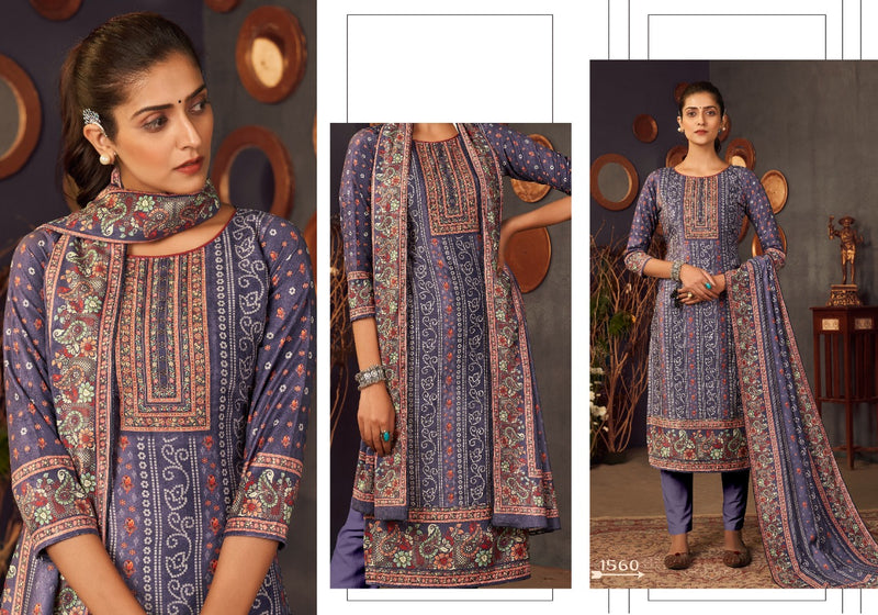 Bipson Nooraniyat Velvet With Heavy Embroidery Work Stylish Designer Festive Wear Salwar Kameez