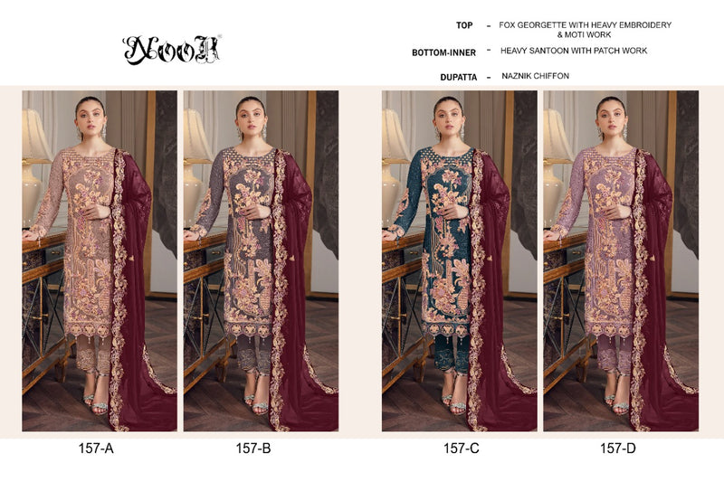 Noor Dno 157 Georgette With Beautiful Work Stylish Designer Party Wear Fancy Salwar Kameez