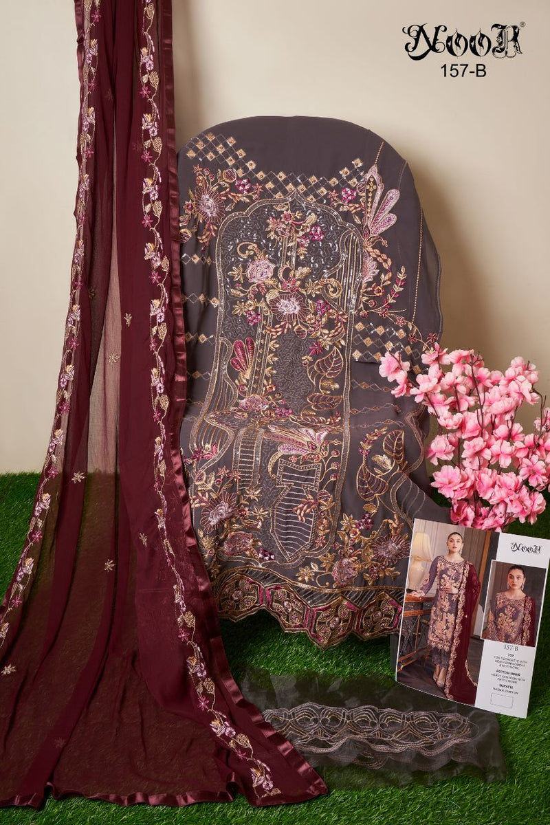 Noor Dno 157 Georgette With Beautiful Work Stylish Designer Party Wear Fancy Salwar Kameez