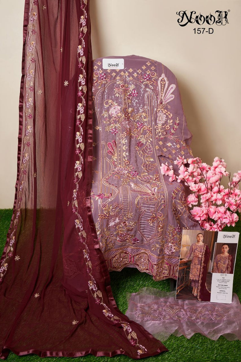 Noor Dno 157 Georgette With Beautiful Work Stylish Designer Party Wear Fancy Salwar Kameez