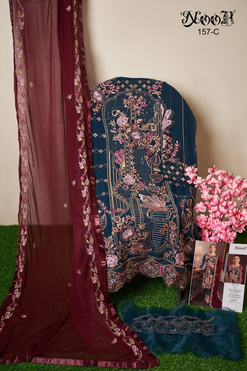 Noor Dno 157 Georgette With Beautiful Work Stylish Designer Party Wear Fancy Salwar Kameez