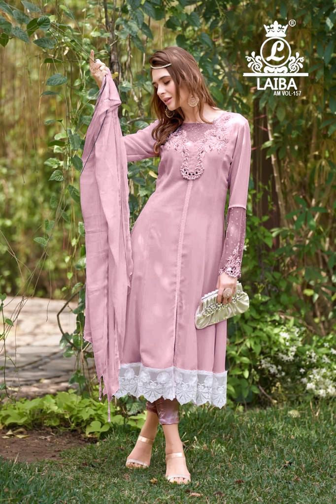 Laiba Am Vol 157 Georgette With Beautiful Work Stylish Designer Festive Wear Fancy Kurti