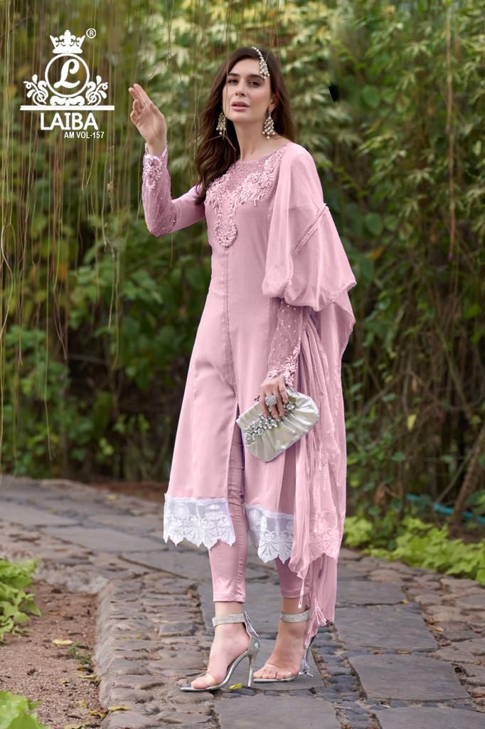 Laiba Am Vol 157 Georgette With Beautiful Work Stylish Designer Festive Wear Fancy Kurti