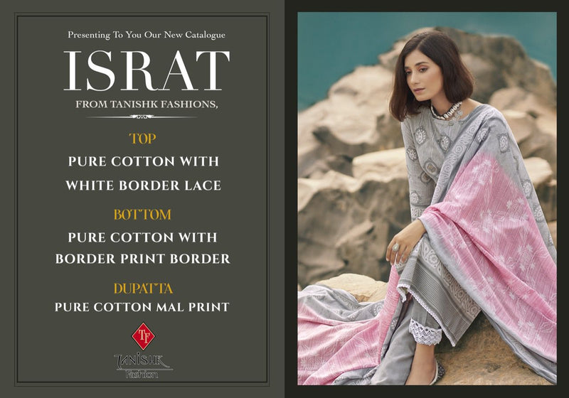 Tanishk Israt Pure Cotton With Heavy Beautiful Work Stylish Designer Festive Work Stylish Designer Salwar Kameez