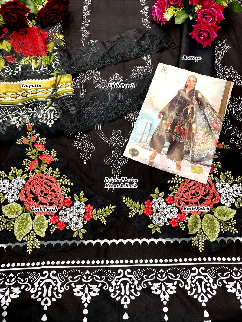 Sharaddha Designs Mprint Vol 12 Pure Cotton With Heavy Embroidery Work Stylish Designer Pakistani Salwar Kameez