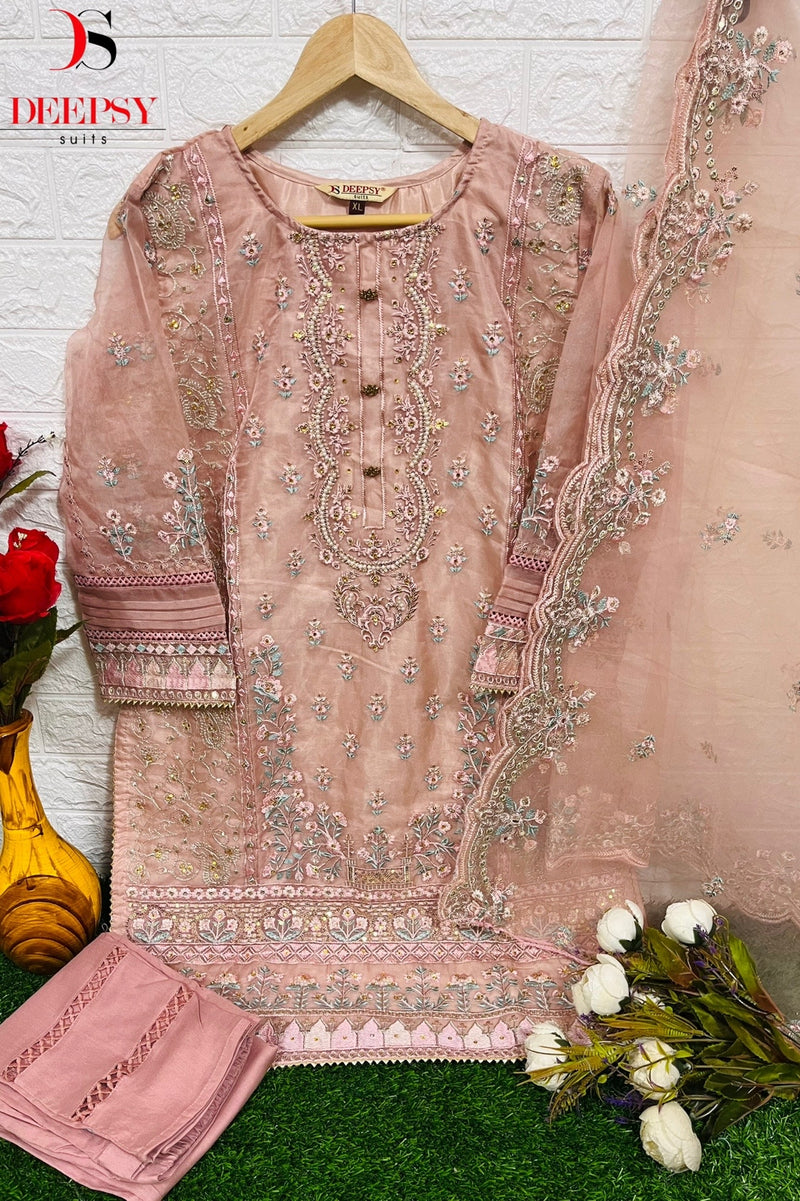 Deepsy Suit Dno D 297 Organza With Beautiful Work Stylish Designer Fancy Kurti