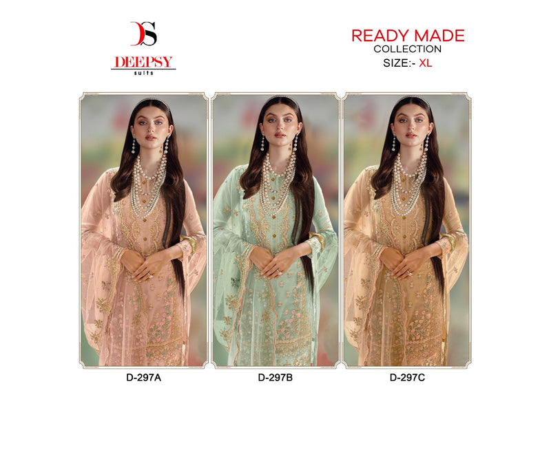 Deepsy Suit Dno D 297 Organza With Beautiful Work Stylish Designer Fancy Kurti