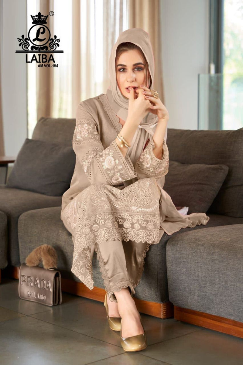 Laiba Am Vol 154 Georgette With Heavy Embroidery Work Stylish Designer Party Wear Fancy Kurti
