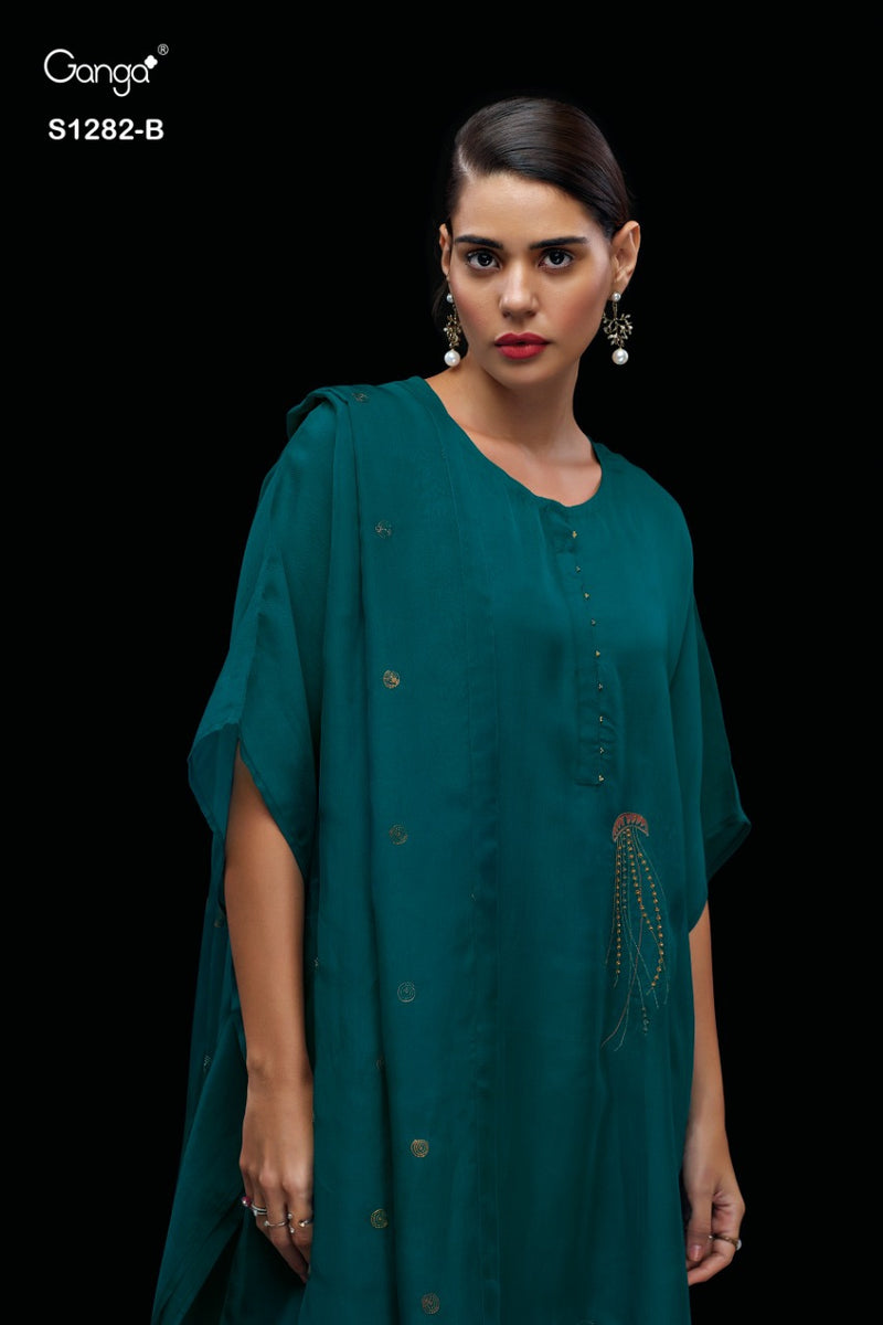 Ganga Dno 1282 Organza With Beautiful Work Stylish Designer Casual Look Fancy Salwar Kameez
