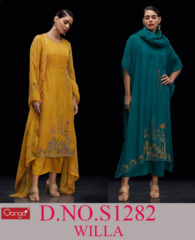 Ganga Dno 1282 Organza With Beautiful Work Stylish Designer Casual Look Fancy Salwar Kameez