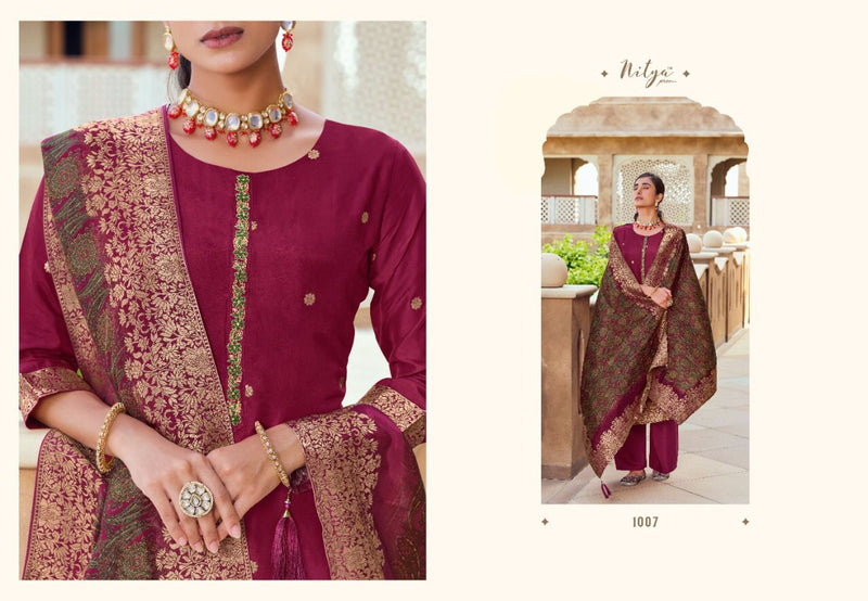 Nitya Ruhin Dola Jacquard With Heavy Beautiful Work Stylish Designer Festive Wear Salwar Kameez