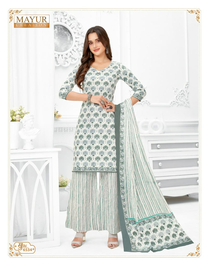 Mayur Creation Khushi Vol 65 Pure Cotton With Beautiful Work Stylish Designer Casual Look Salwar Suit