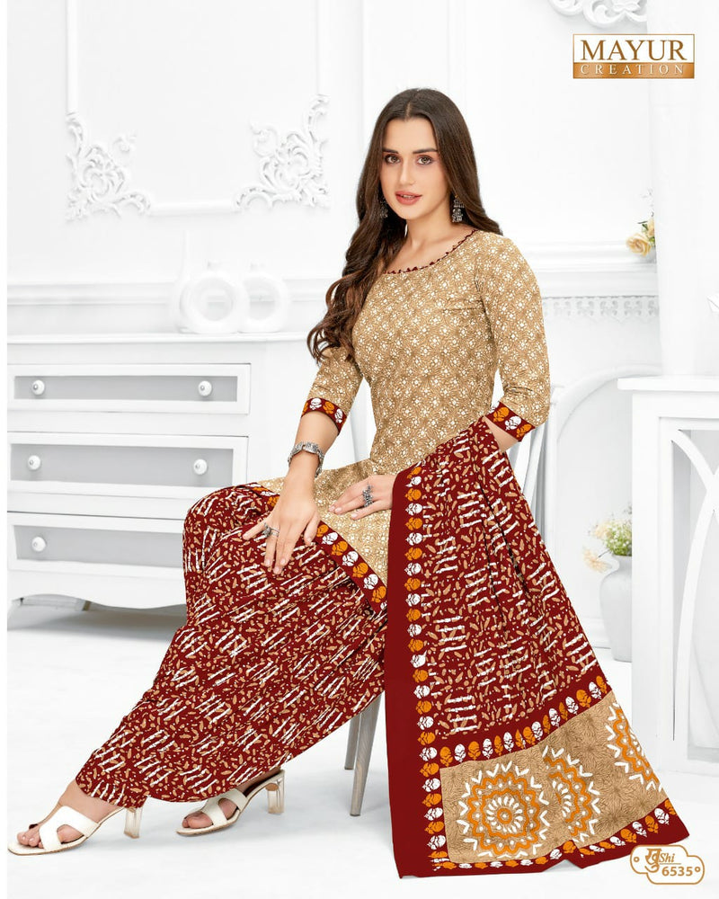 Mayur Creation Khushi Vol 65 Pure Cotton With Beautiful Work Stylish Designer Casual Look Salwar Suit