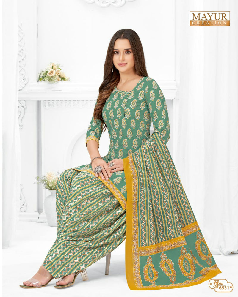 Mayur Creation Khushi Vol 65 Pure Cotton With Beautiful Work Stylish Designer Casual Look Salwar Suit