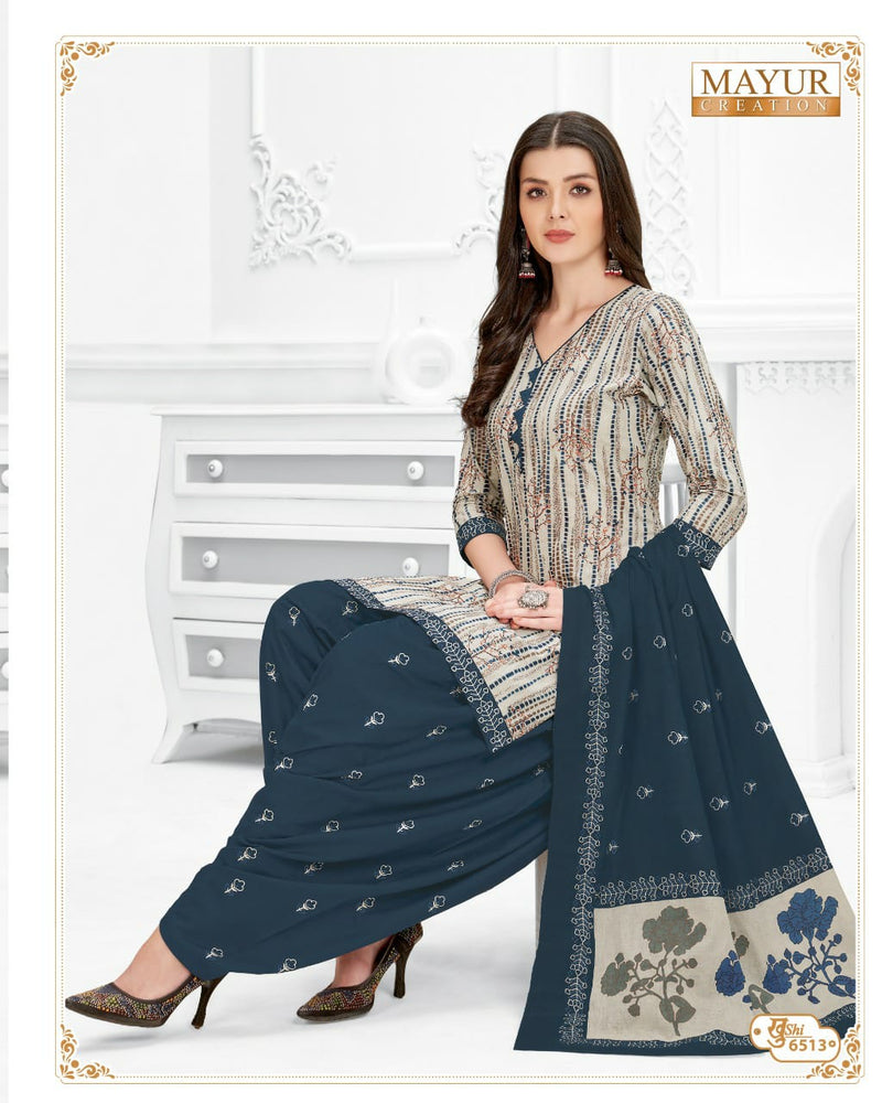 Mayur Creation Khushi Vol 65 Pure Cotton With Beautiful Work Stylish Designer Casual Look Salwar Suit