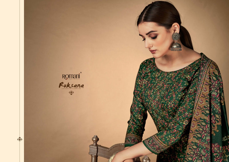 Romani Ruksana Pashmina With Heavy Embroidery Work Stylish Designer Festive Wear Salwar Kameez