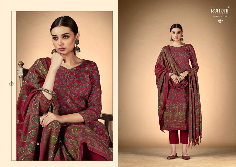 Romani Ruksana Pashmina With Heavy Embroidery Work Stylish Designer Festive Wear Salwar Kameez