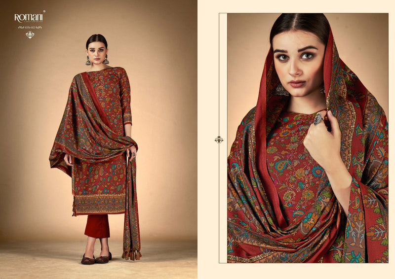 Romani Ruksana Pashmina With Heavy Embroidery Work Stylish Designer Festive Wear Salwar Kameez