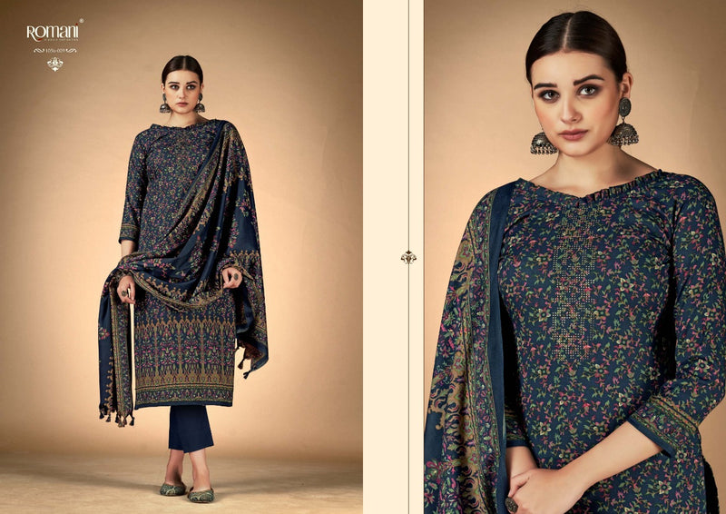 Romani Ruksana Pashmina With Heavy Embroidery Work Stylish Designer Festive Wear Salwar Kameez